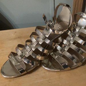 Free People Brand Sandals, Gold, Size 9M